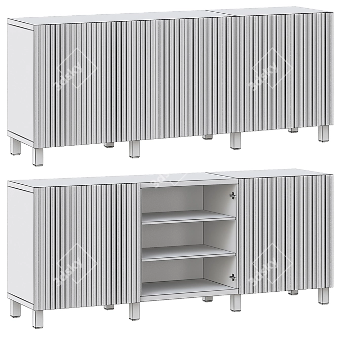 Sleek Storage Solution: BESTÅ by IKEA 3D model image 3
