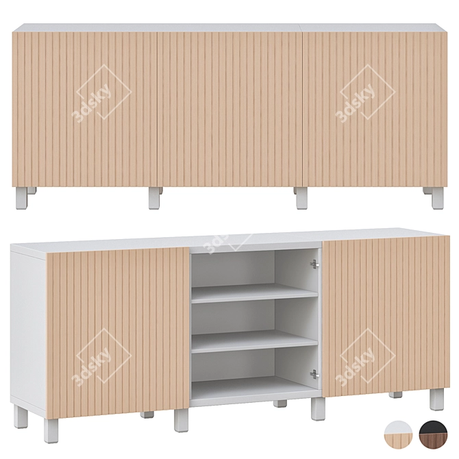 Sleek Storage Solution: BESTÅ by IKEA 3D model image 4