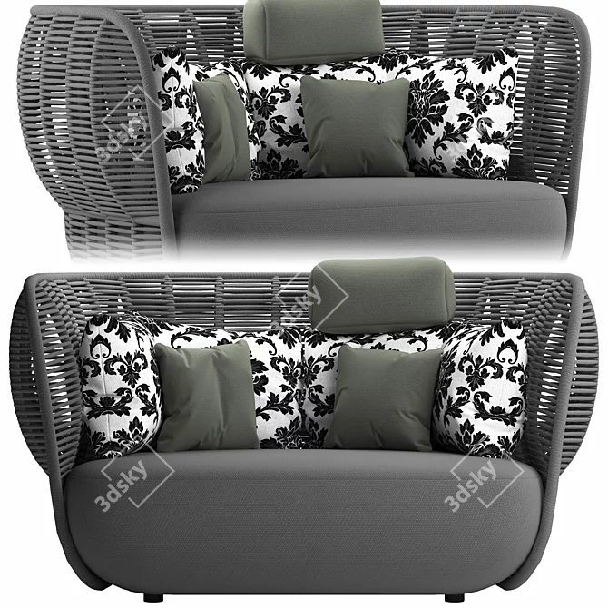 Luxury BAY Sofa Set 3D model image 3