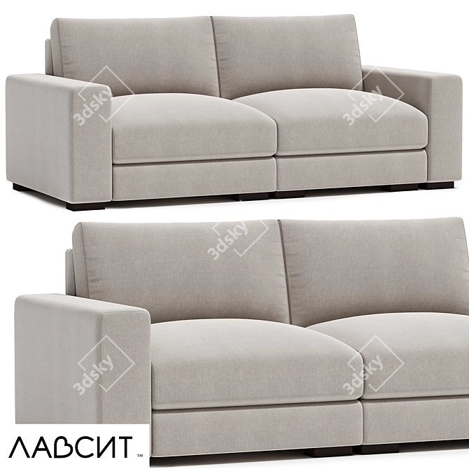 Modern Comfort Deep Air Sofa 3D model image 1