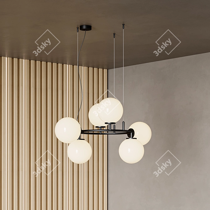 Elegant Branc Pendant Lamp 3D model image 2