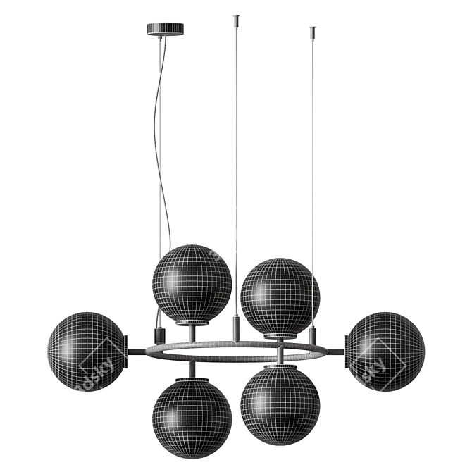 Elegant Branc Pendant Lamp 3D model image 3