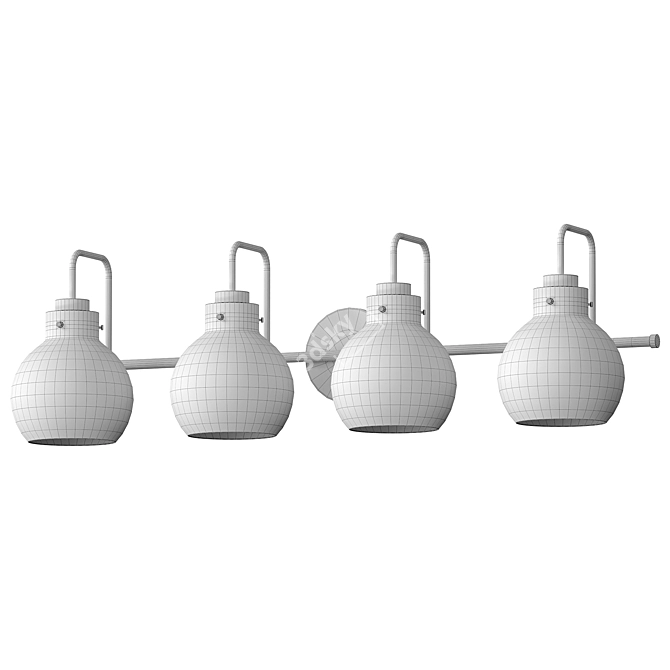 Elegant Dimmable Vanity Light 3D model image 2