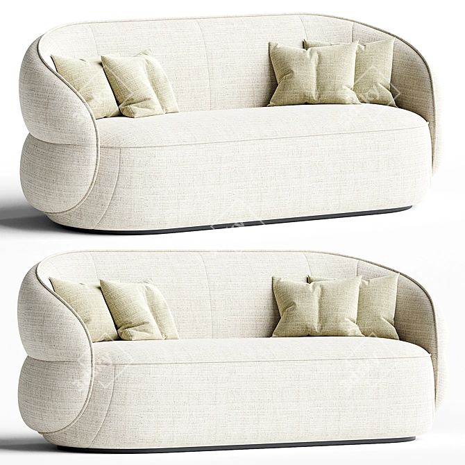 Modern Italian Clip Sofa Furniture 3D model image 3