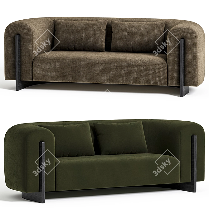 Designer Minuit Sofa Modern Style 3D model image 1