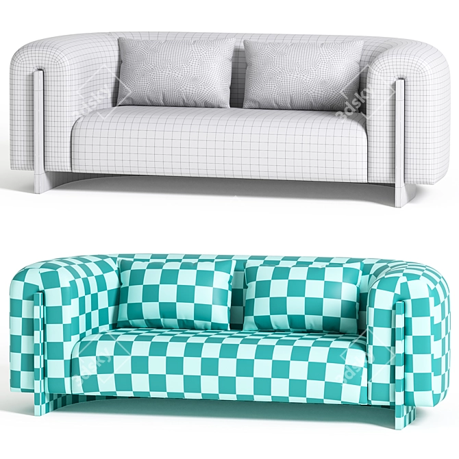 Designer Minuit Sofa Modern Style 3D model image 3
