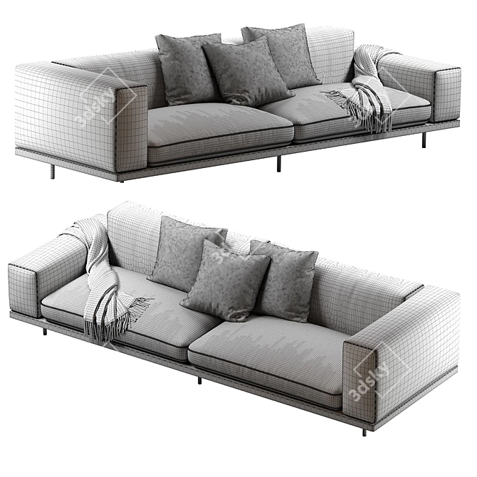 Modern Arflex Naviglio Sofa 3D 3D model image 4