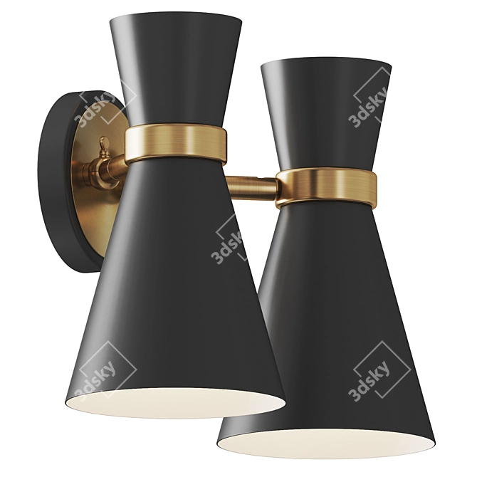 Elegant Z-Lite Soriano Sconce 3D model image 2