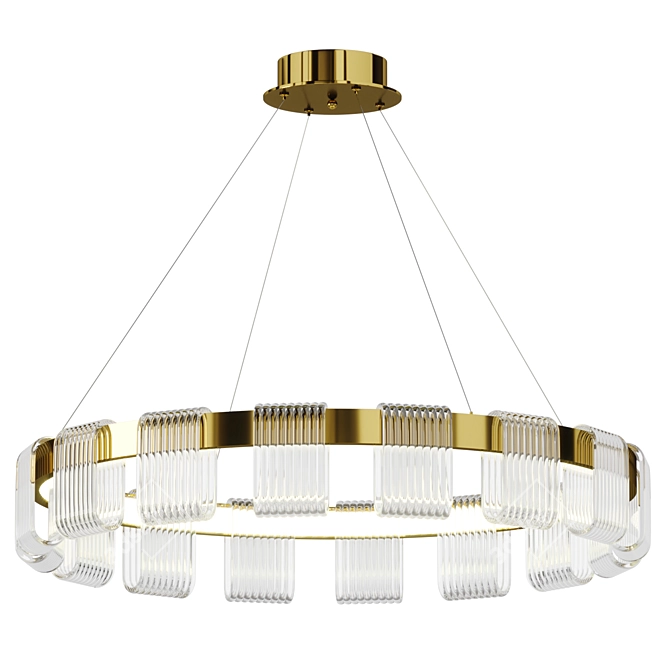 Saturno LED Chandelier: Modern Elegance 3D model image 1