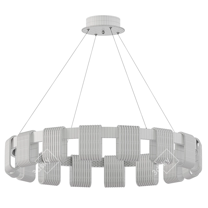 Saturno LED Chandelier: Modern Elegance 3D model image 3