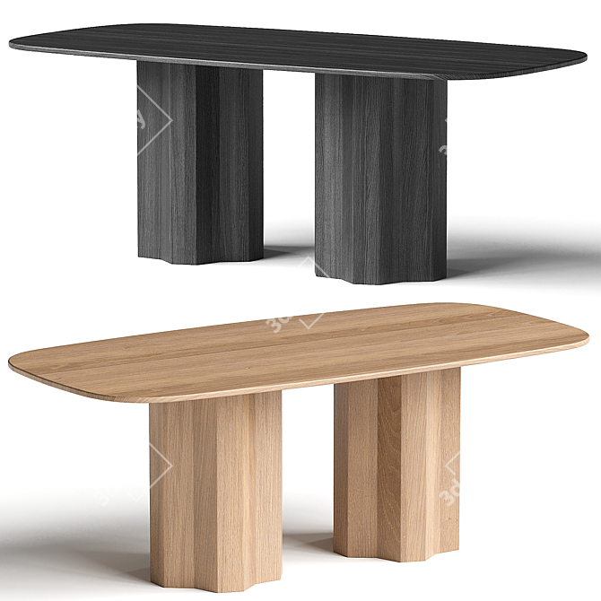 Contemporary Oval Trapeza Table, 3D Model 3D model image 1