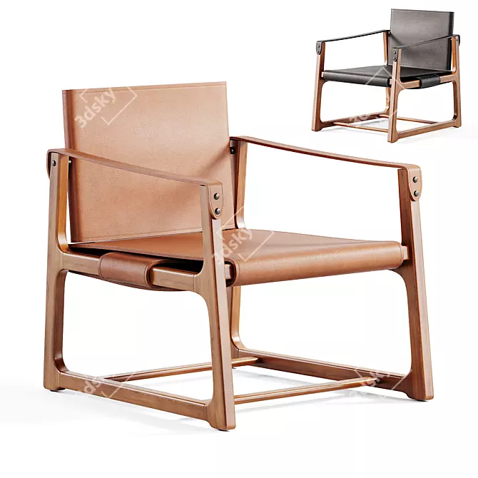 Sleek NORDEN Armchair Model 3D model image 1