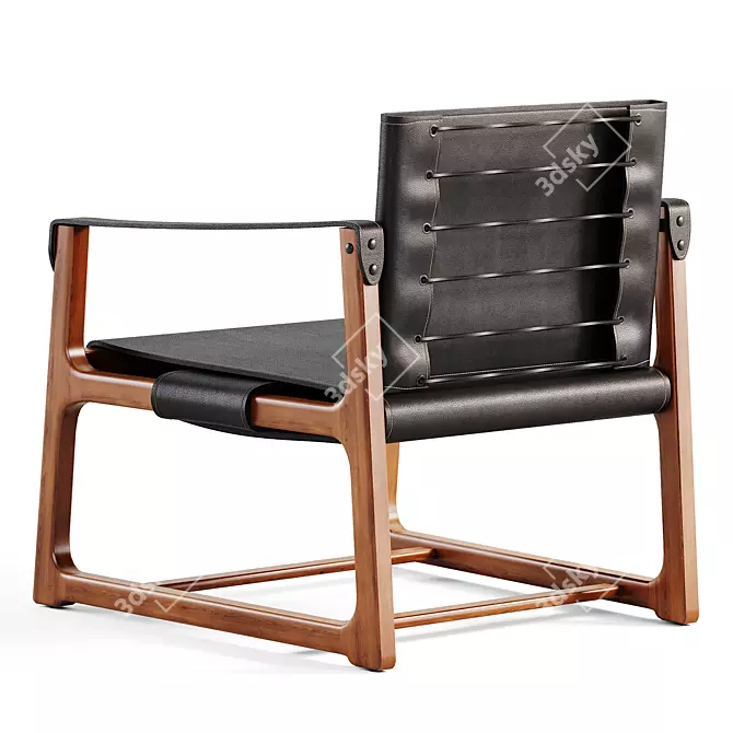 Sleek NORDEN Armchair Model 3D model image 4