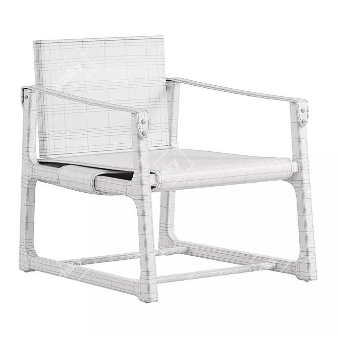 Sleek NORDEN Armchair Model 3D model image 5