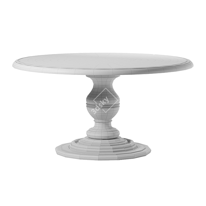 Sleek Asolo Dining Table 3D model image 2