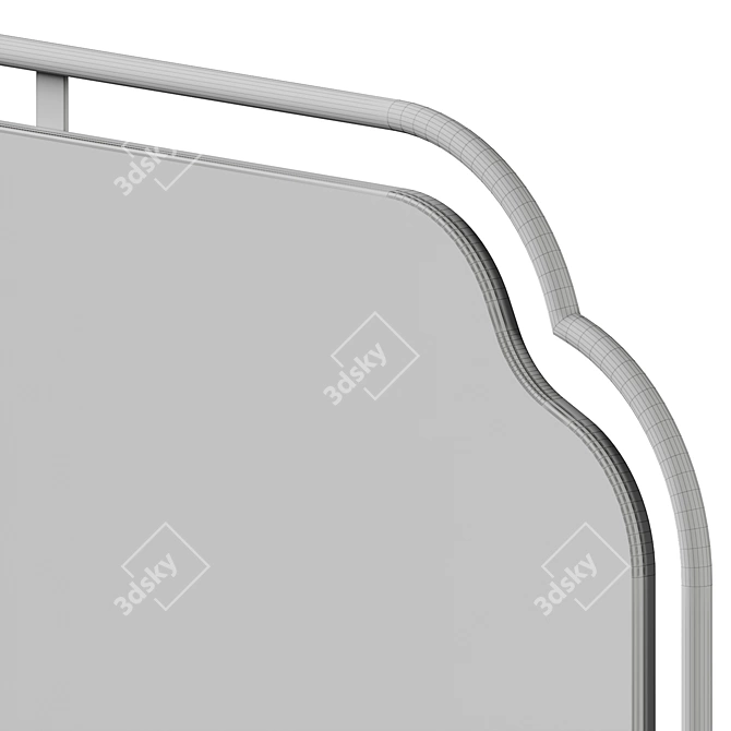 Gilded Arched Wall Mirror 3D model image 6