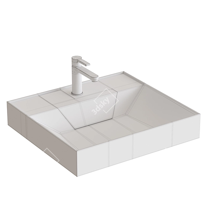 STWORKI Dublin 55cm Washbasin 3D model image 3