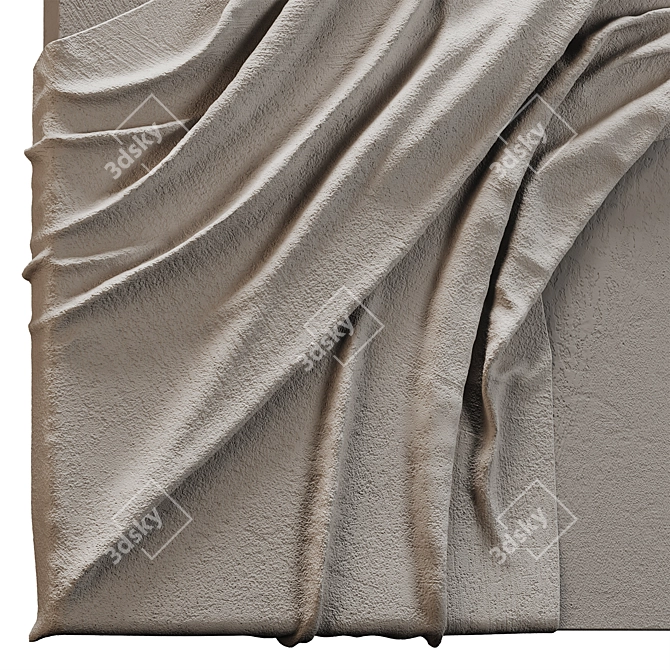 Wall Hanging Drapery Panel 3D model image 2