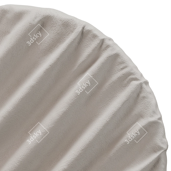 Round Wall Drapery Panel 3D model image 2