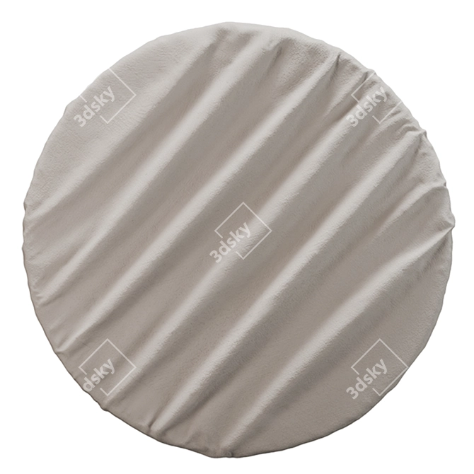 Round Wall Drapery Panel 3D model image 3