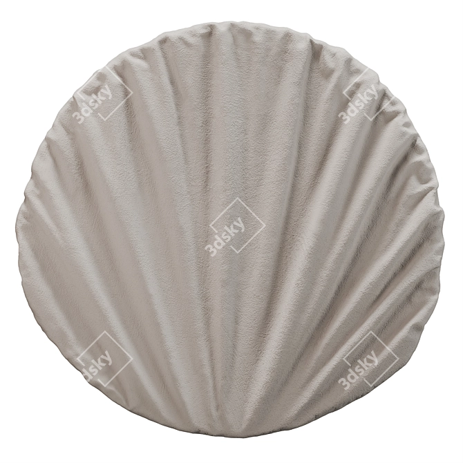 Round Wall Drapery Panel 3D model image 4