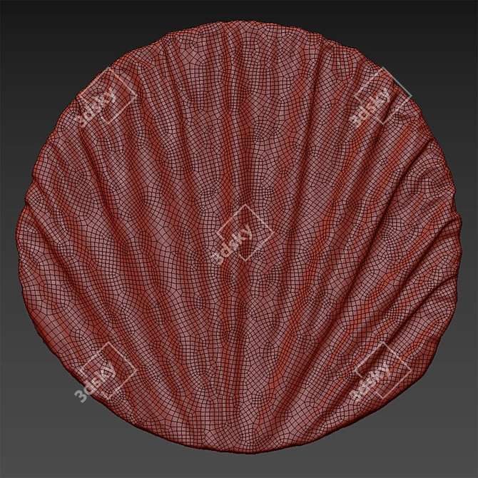 Round Wall Drapery Panel 3D model image 5