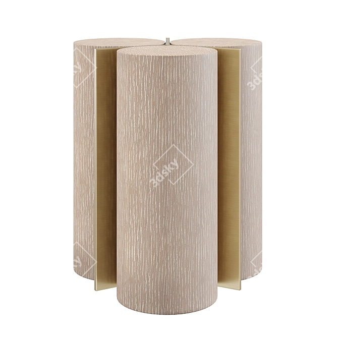 Baker Cylinder Side Table: Elegant Functionality 3D model image 1