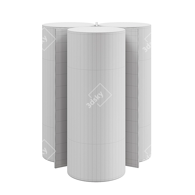 Baker Cylinder Side Table: Elegant Functionality 3D model image 2