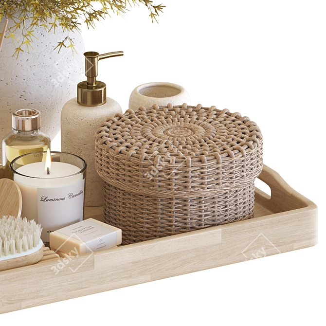 Luxury Zara Home Bathroom Decor 3D model image 3