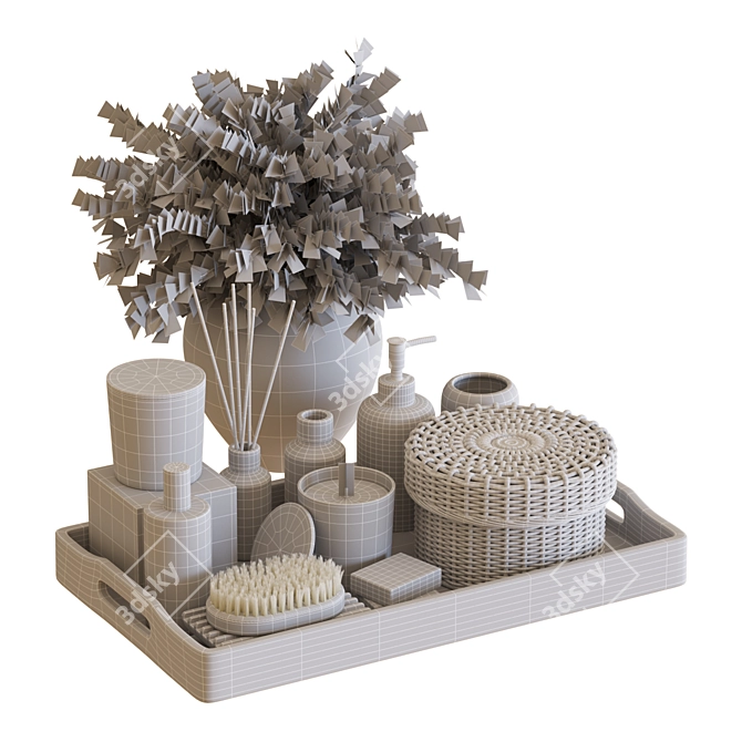 Luxury Zara Home Bathroom Decor 3D model image 7