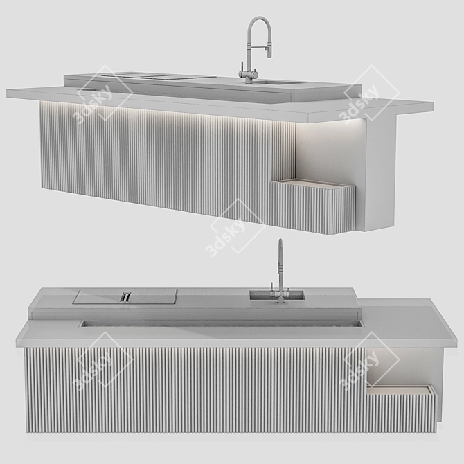 Botanical Kitchen Island Display 3D model image 15