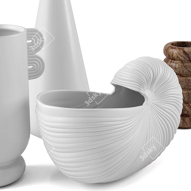 Modern Vases Collection for Decor 3D model image 5