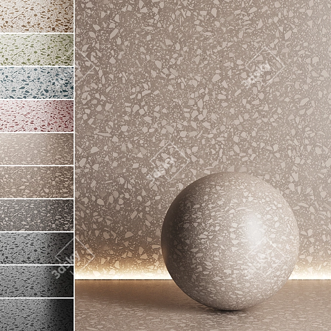 Terrazzo Seamless Marble Texture 11 3D model image 1