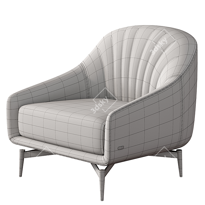  Natuzzi Editions C014 Felicita Armchair 3D model image 7