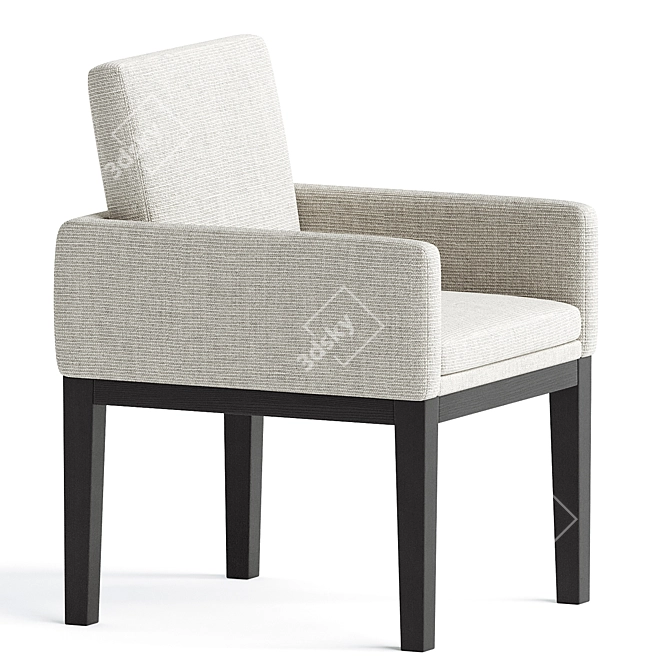 Jake Upholstered Armchair Dining Elegance 3D model image 2