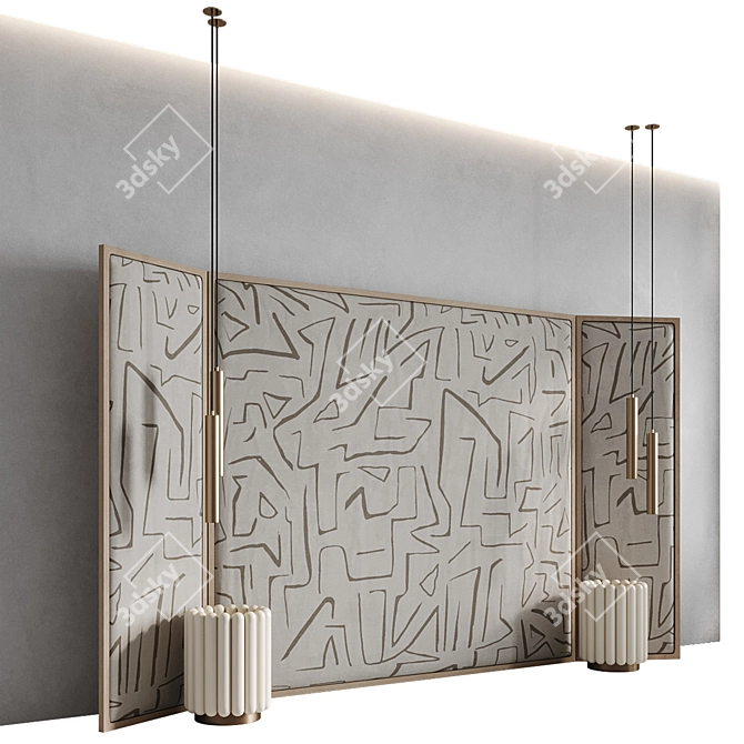 Luxury Emi Headboard Set 3D model image 5