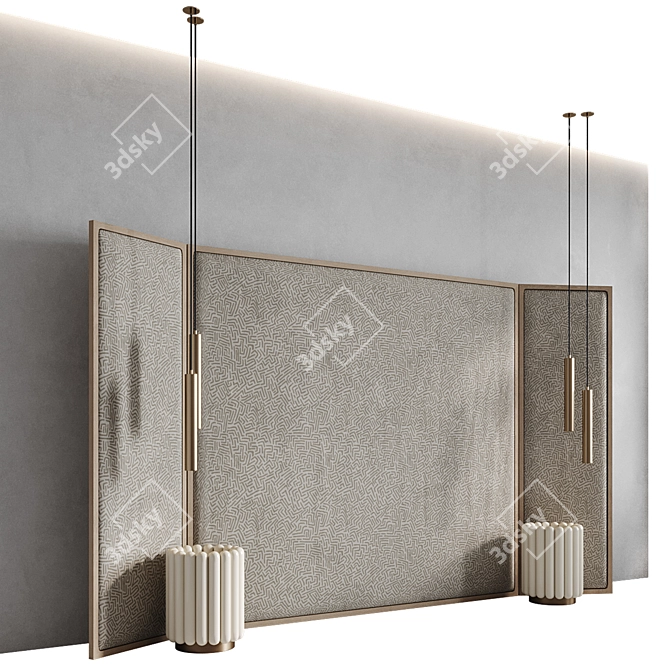 Luxury Emi Headboard Set 3D model image 6