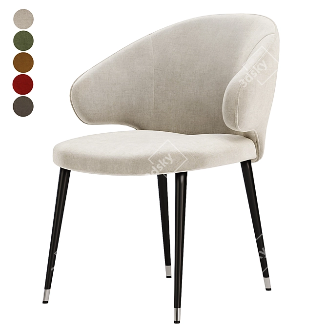 Versatile Eichholtz Volante Dining Chair 3D model image 2