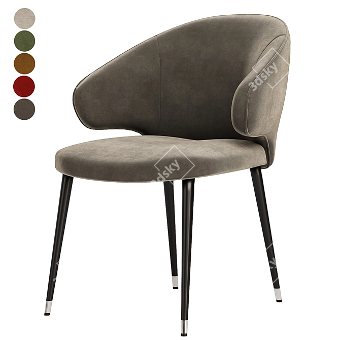 Versatile Eichholtz Volante Dining Chair 3D model image 4