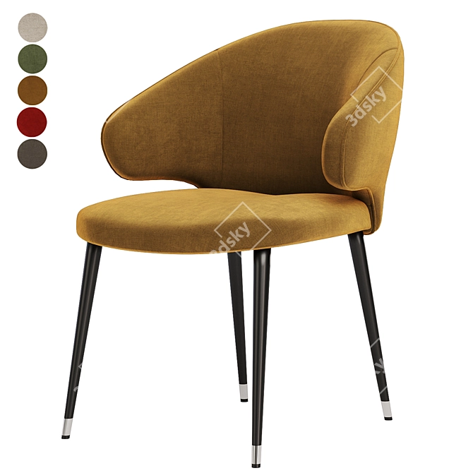 Versatile Eichholtz Volante Dining Chair 3D model image 5