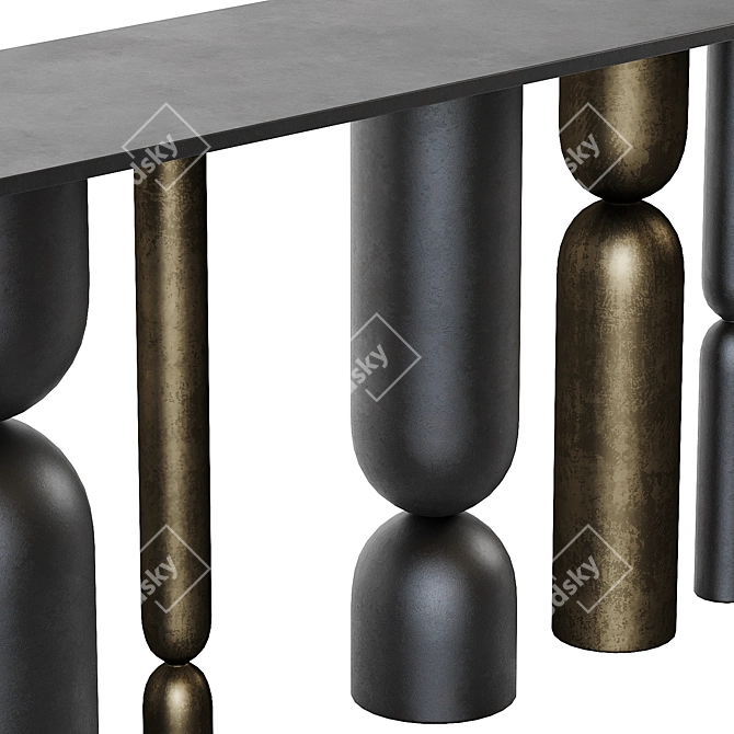 Sonian Console Table: Black Rooster Decor 3D model image 2