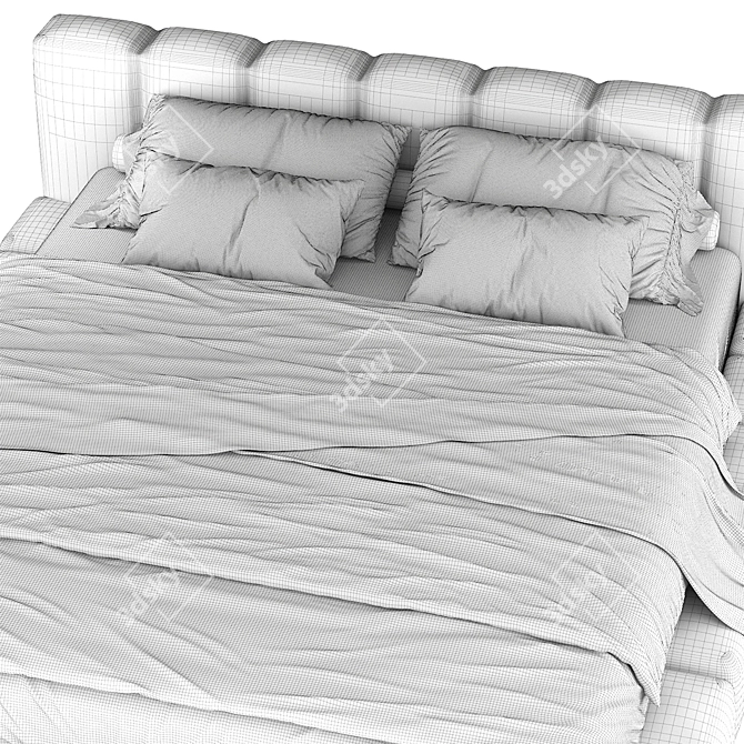 Italian Pixel Bed 3D Model 3D model image 4
