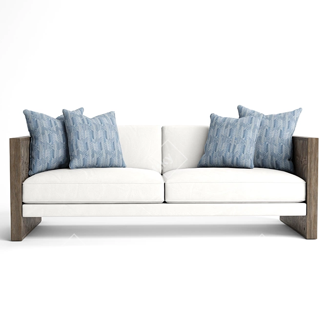 Modern X-Form Turbo Sofa 3D model image 2