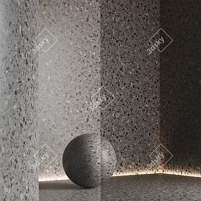 Seamless Terrazzo Marble Texture Pack 3D model image 6