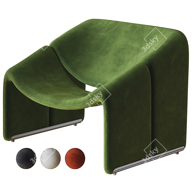 Pierre Paulin Groovy Chair 3D 3D model image 1