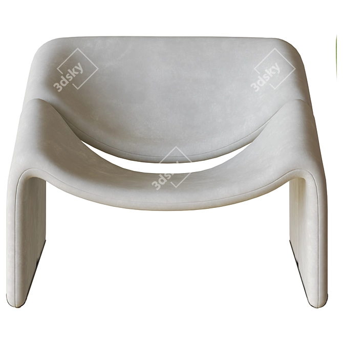 Pierre Paulin Groovy Chair 3D 3D model image 4