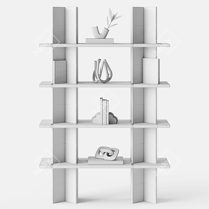 Sculptural Shelving: Modern Minimalism 3D model image 4