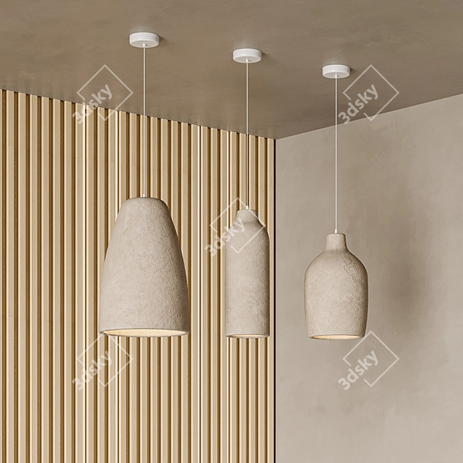 Modern Agustín Pendant Light, Various Sizes 3D model image 2