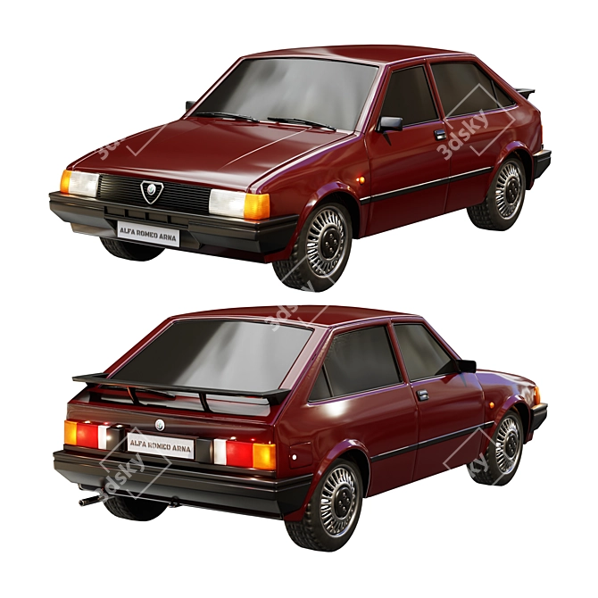 Vintage Alfa Romeo Arna Bundle 3D model image 4