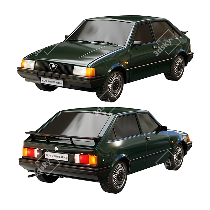 Vintage Alfa Romeo Arna Bundle 3D model image 5